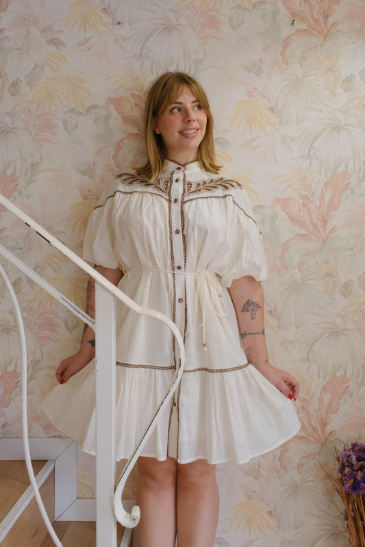 Abito country cotone - BEIGE