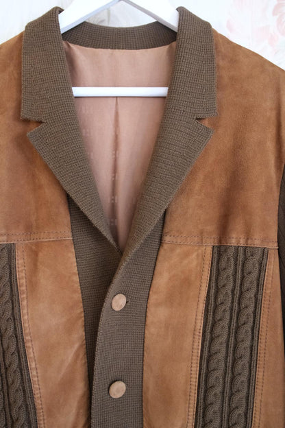 Bomber Vintage in Maglia - MARRONE