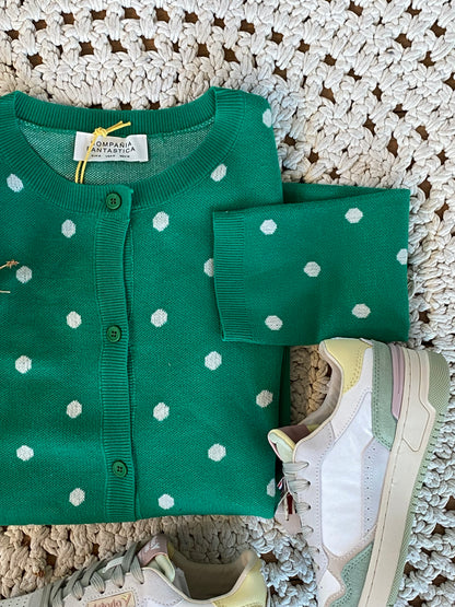 Cardigan 51C/10234 pois - VERDE