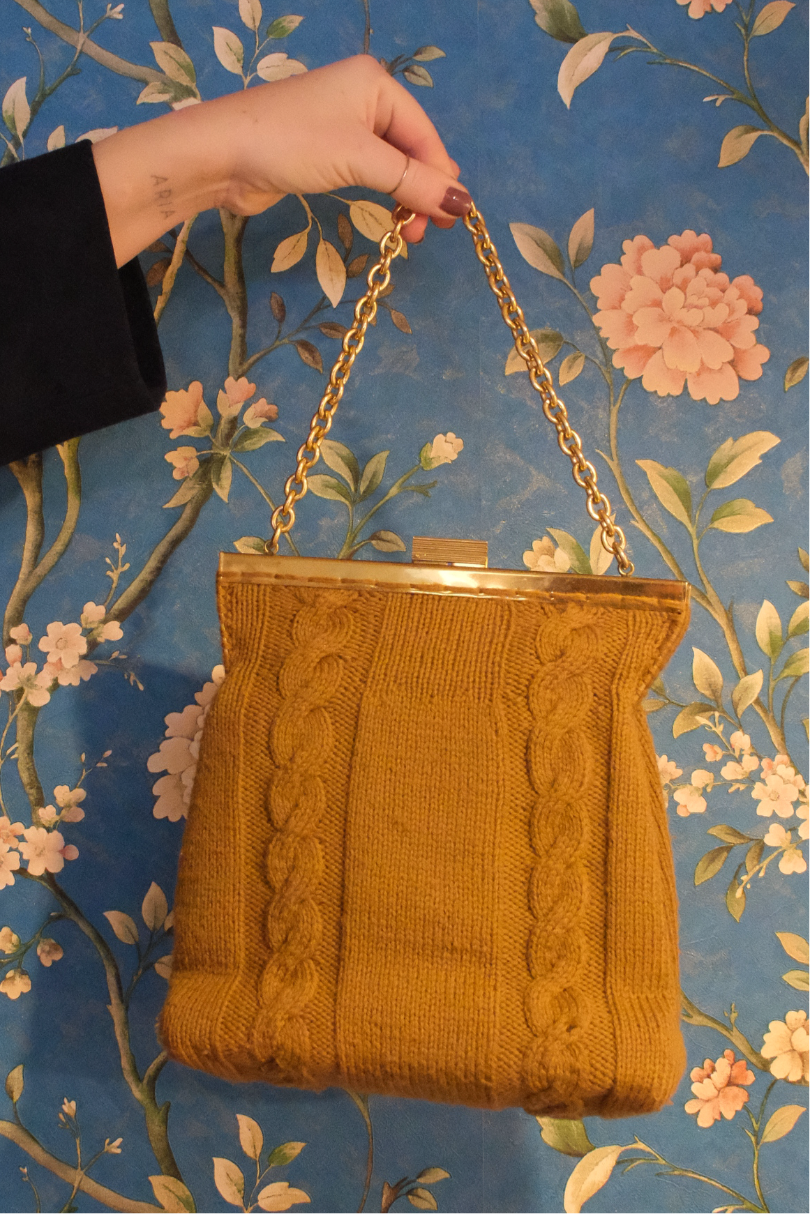 Borsa in Maglia Vintage - CAMMELLO