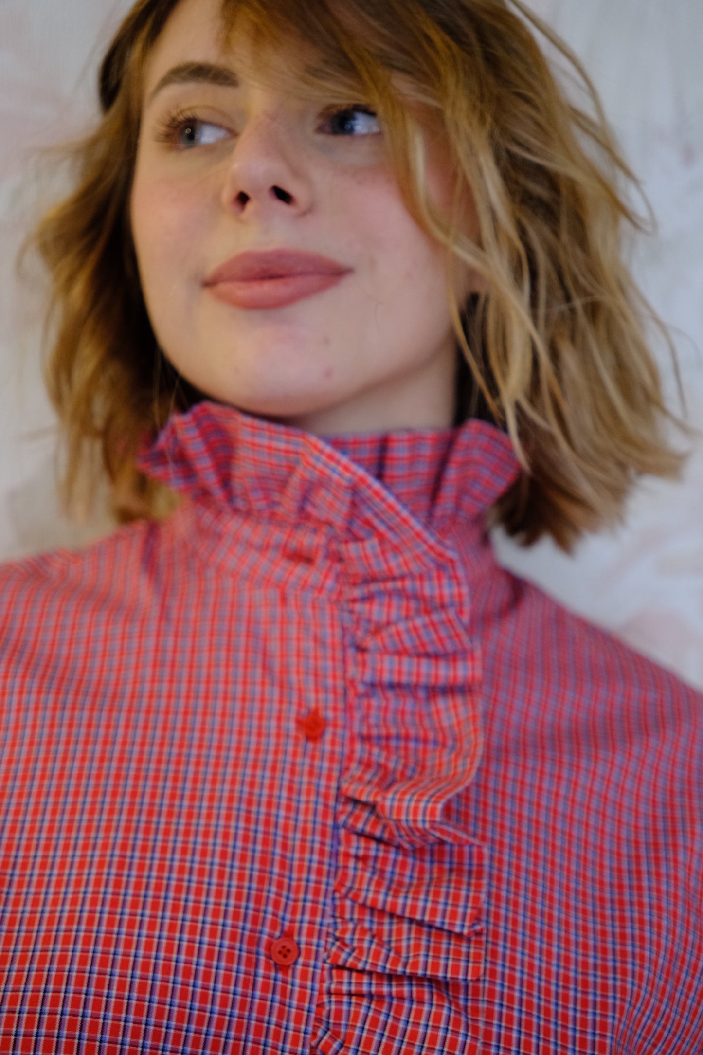 Camicia tinta unita rouge - ROSSO