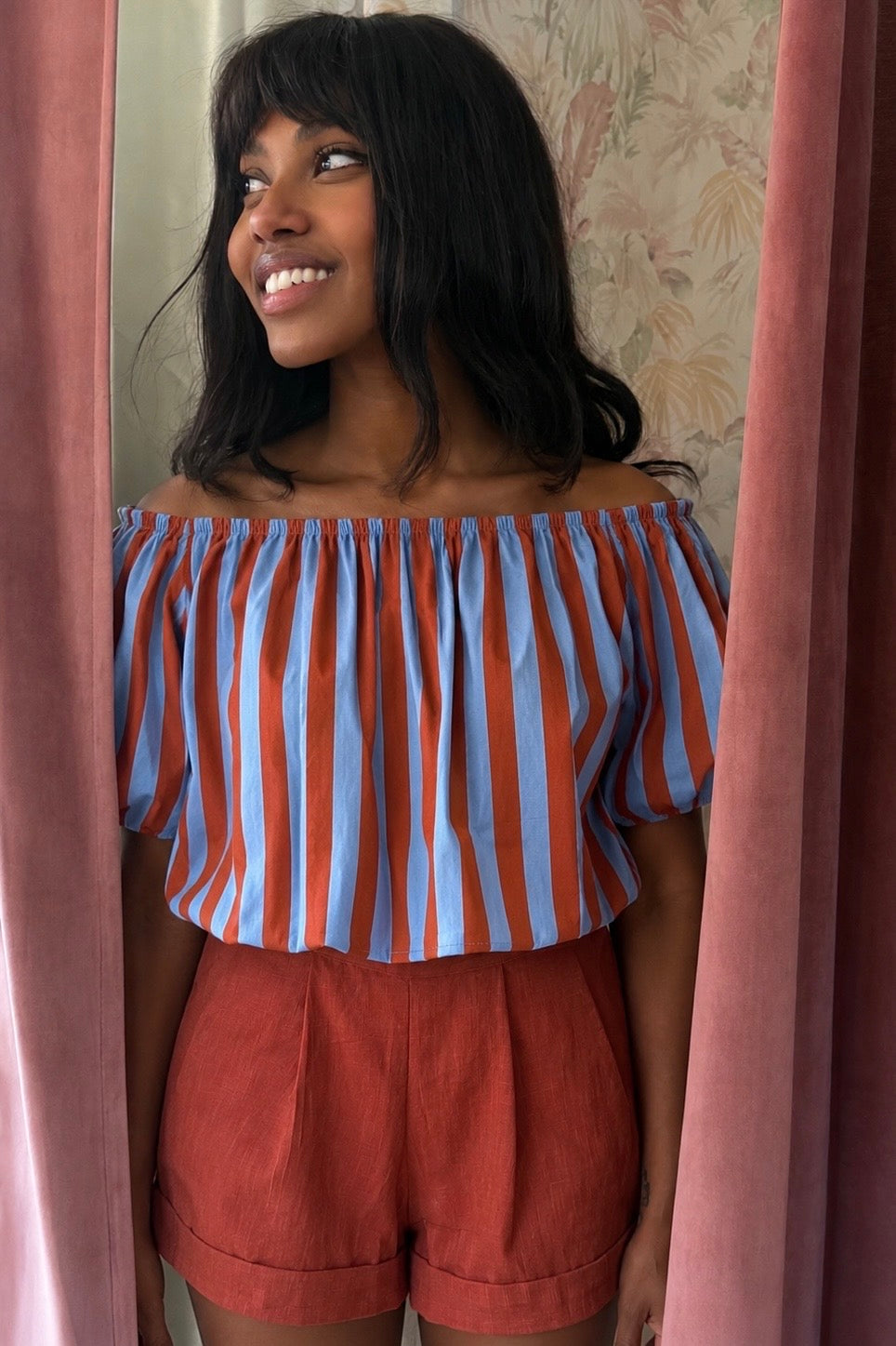 Top a righe - TERRACOTTA