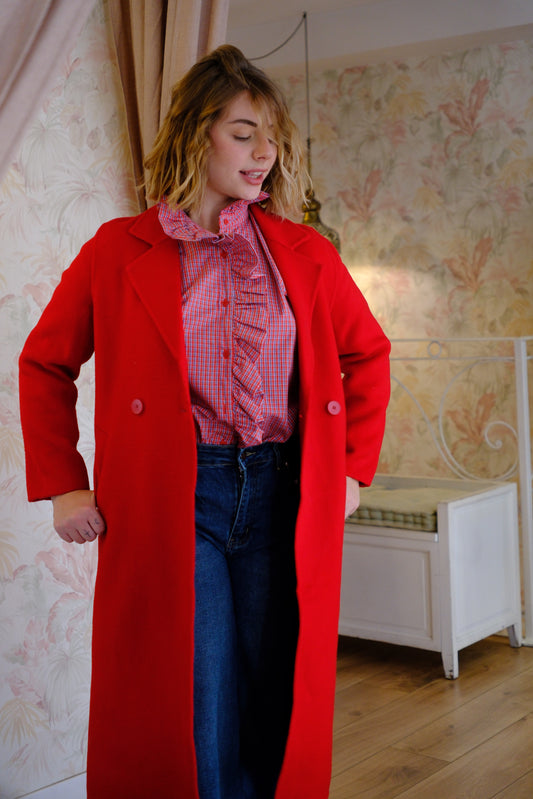 Cappotto lana - ROSSO