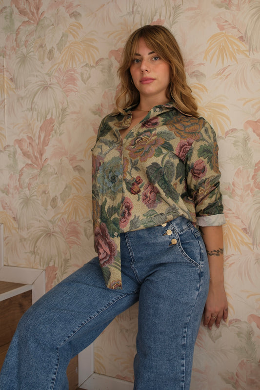 Denim con bottoni laterali - DENIM
