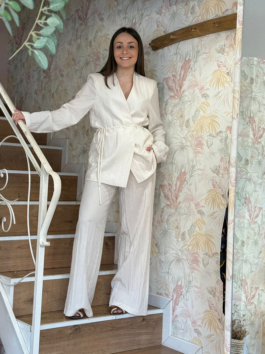 Completo blusa con pantalone - PANNA
