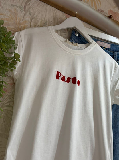 T-shirt stampa Pasta - ROSSO