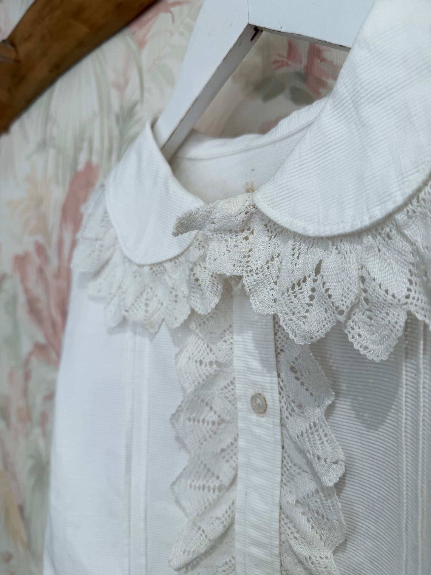 Camicia Vintage pizzo - BIANCO