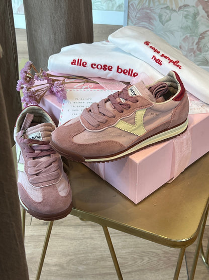 Sneakers camoscio - ROSA