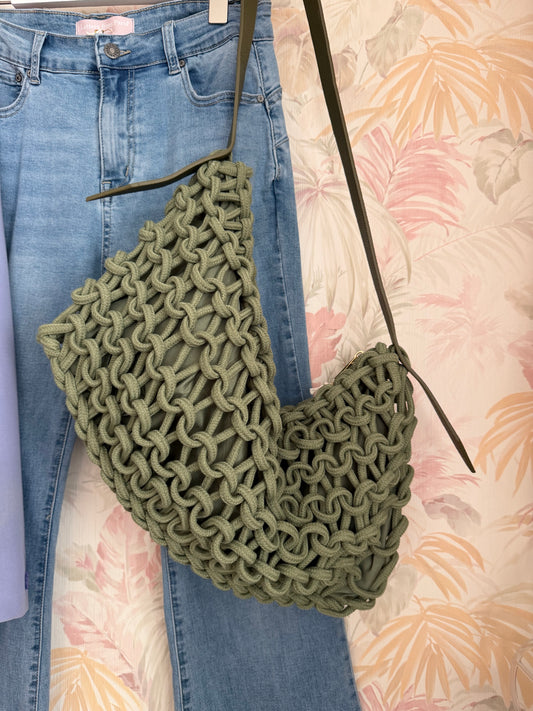 Borsa intreccio - VERDE SALVIA