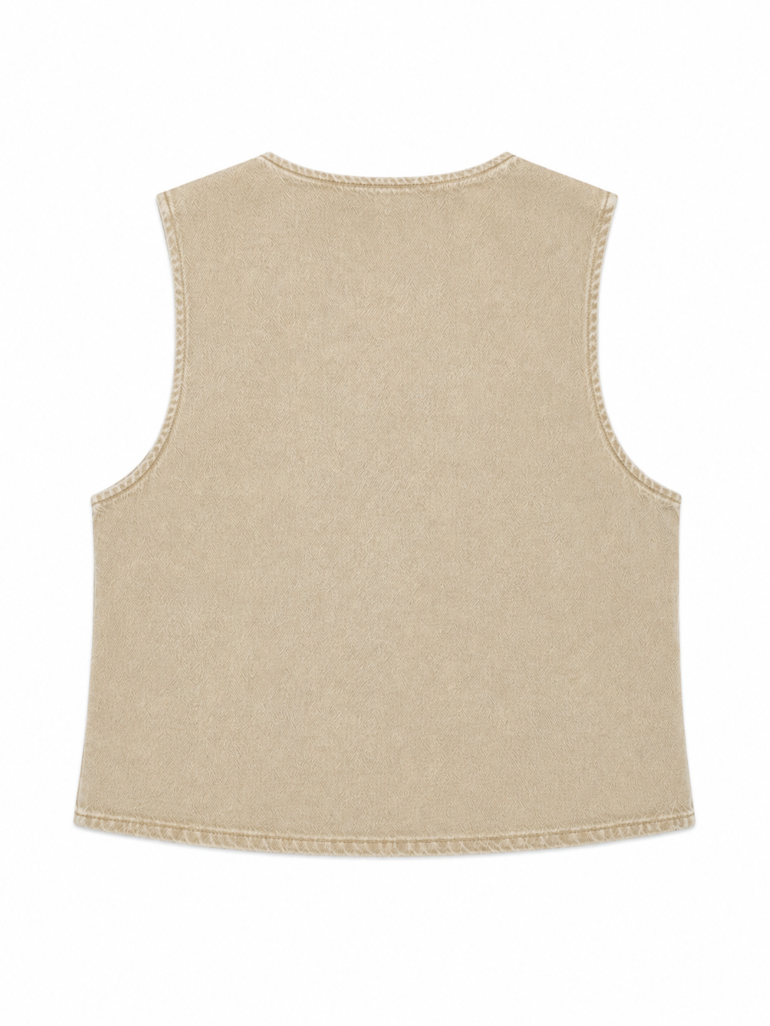 Gilet in denim - BEIGE