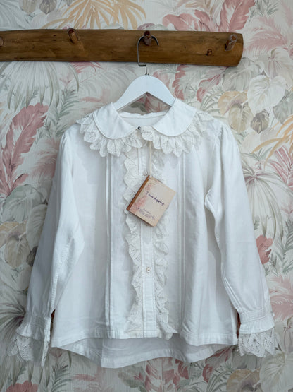 Camicia Vintage pizzo - BIANCO