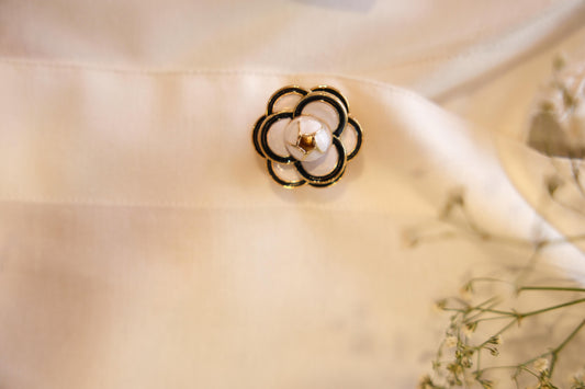 Copribottoni Fiore Orientale - BIANCO