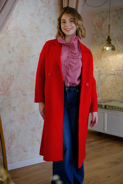 Cappotto lana - ROSSO