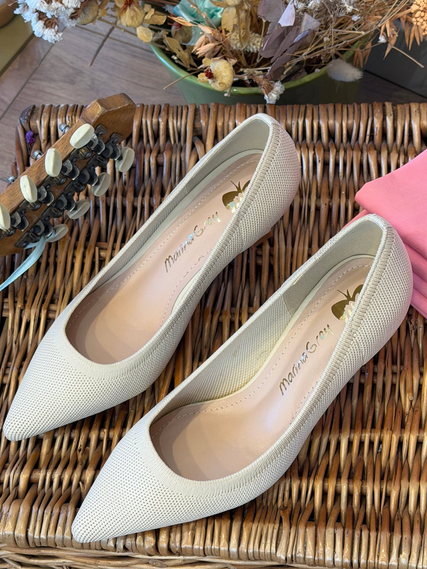 Decolletè Tessuto - BEIGE