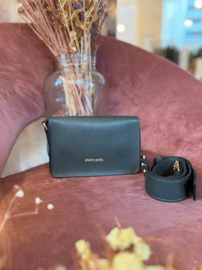 Borsa PHILOMENE a tracolla in pelle - VERDE