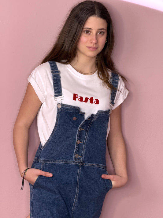 T-shirt stampa Pasta - ROSSO
