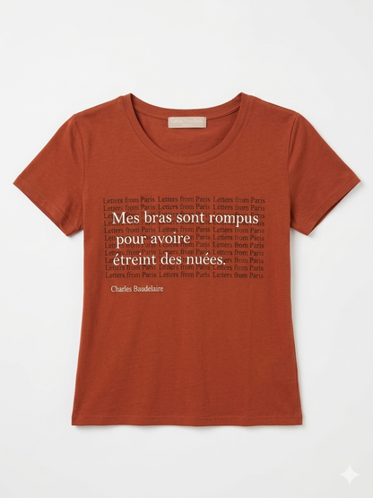 T-Shirt Charles Baudelaire - TERRACOTTA