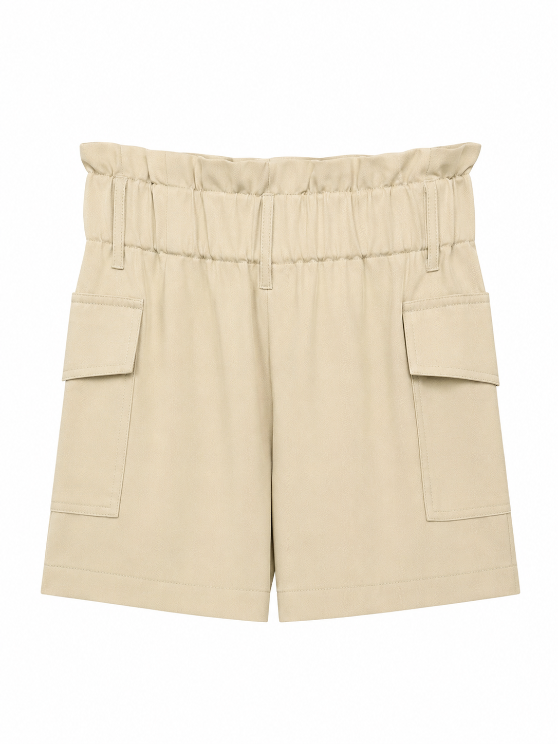 Shorts tinta unita cargo - BEIGE