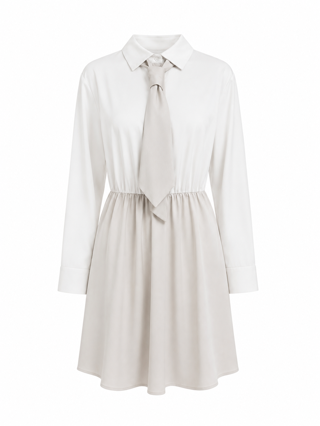 Abito con cravatta - BIANCO/BEIGE