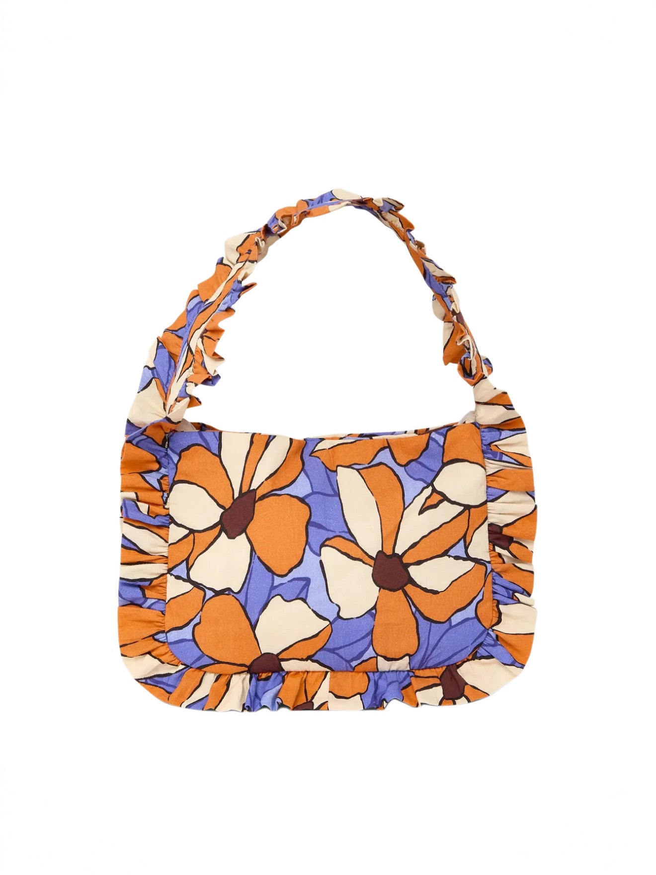 Borsa stampa floreale - ARANCIONE