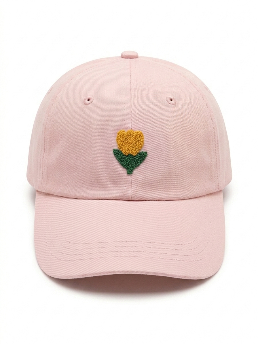 Cappellino con fiore - ROSA