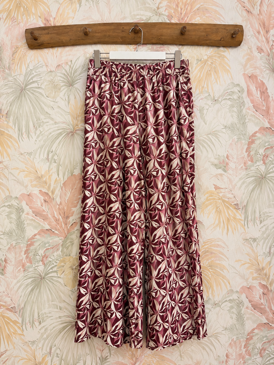 Pantalone floreale 01 - VIOLA
