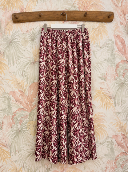Pantalone floreale 01 - VIOLA
