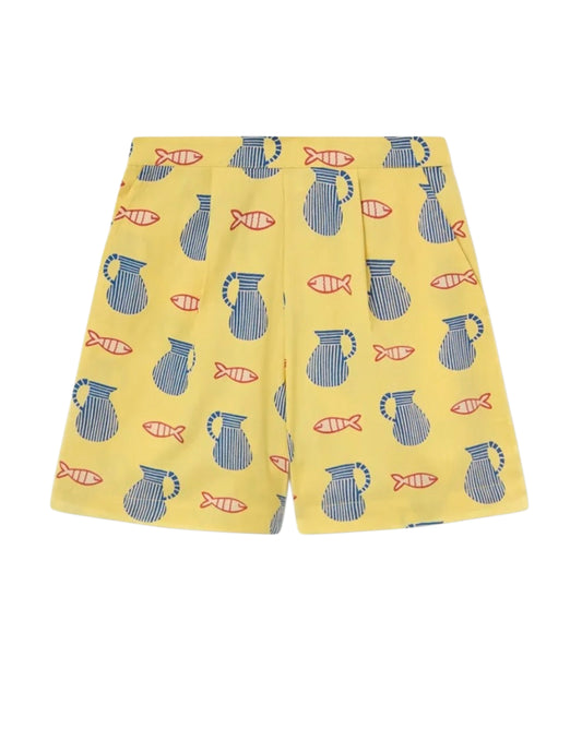 Shorts pesci - GIALLO