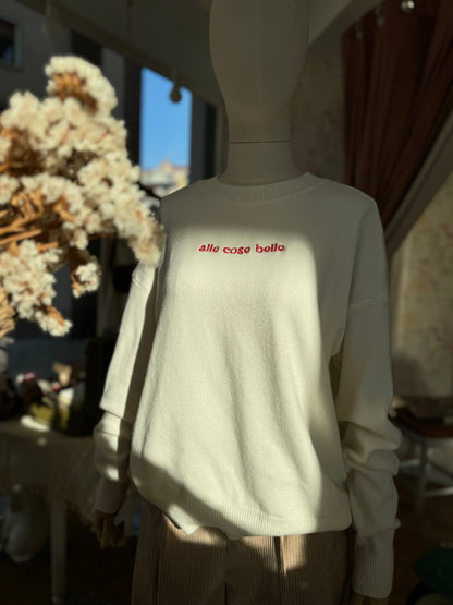 Maglione Alle Cose Belle - BIANCO