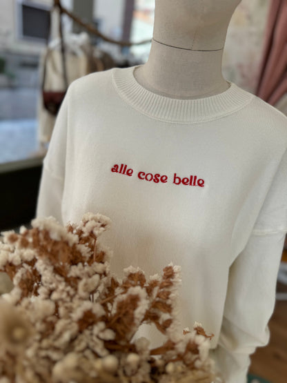 Maglione Alle Cose Belle - BIANCO