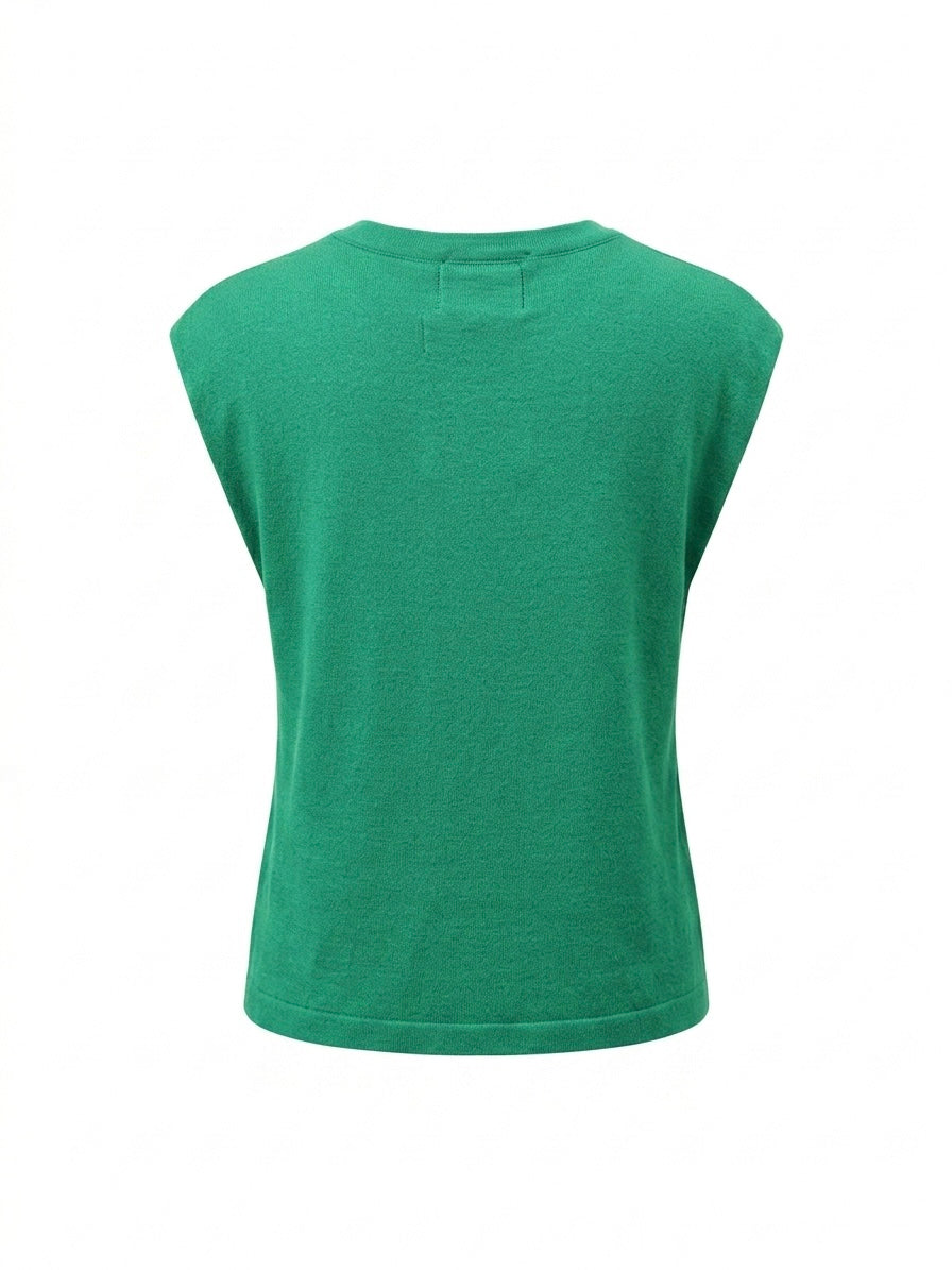 Blusa a maglia tinta unita - VERDE