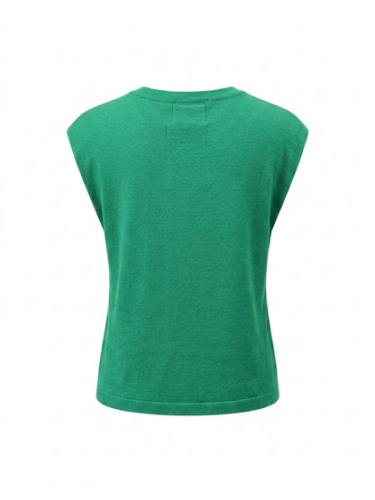 Blusa a maglia tinta unita - VERDE
