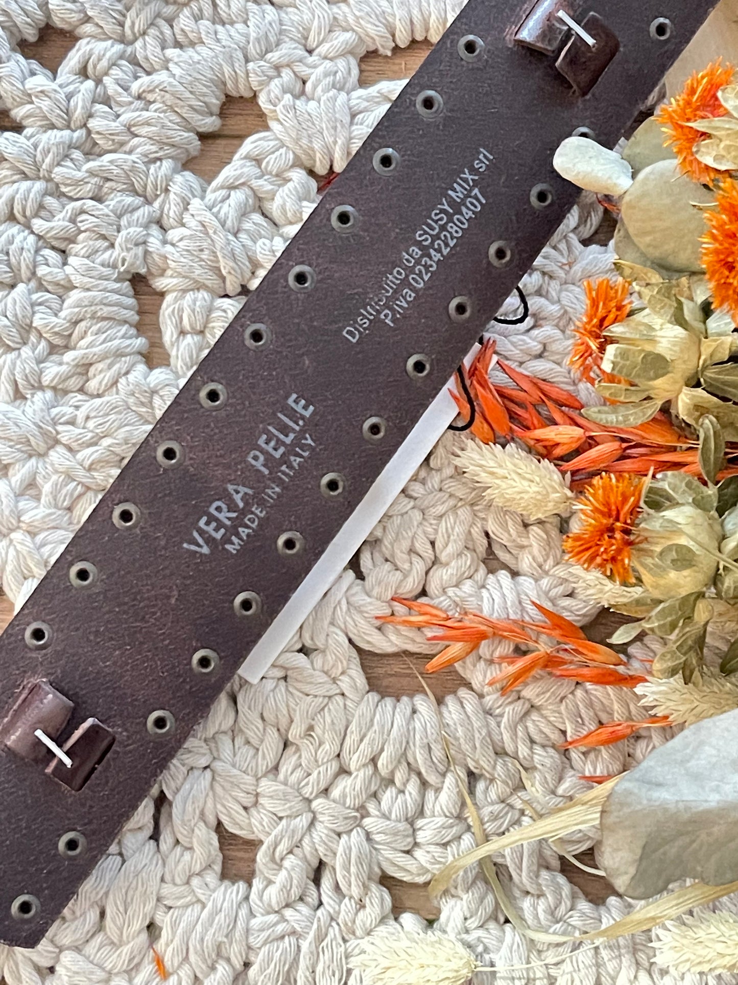 W1913 double belt - BROWN