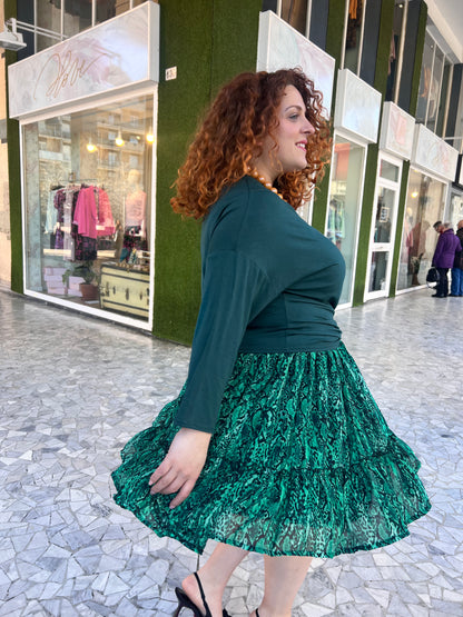 Skirt 12725 fantasy - GREEN