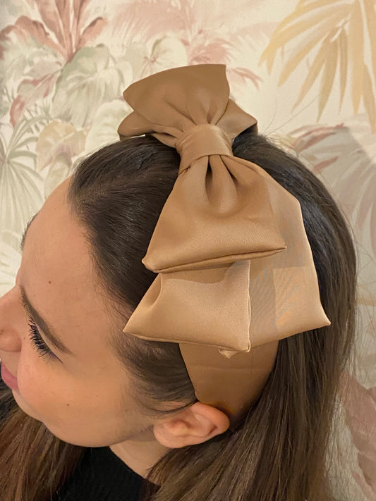 Bow headband 001 - BEIGE