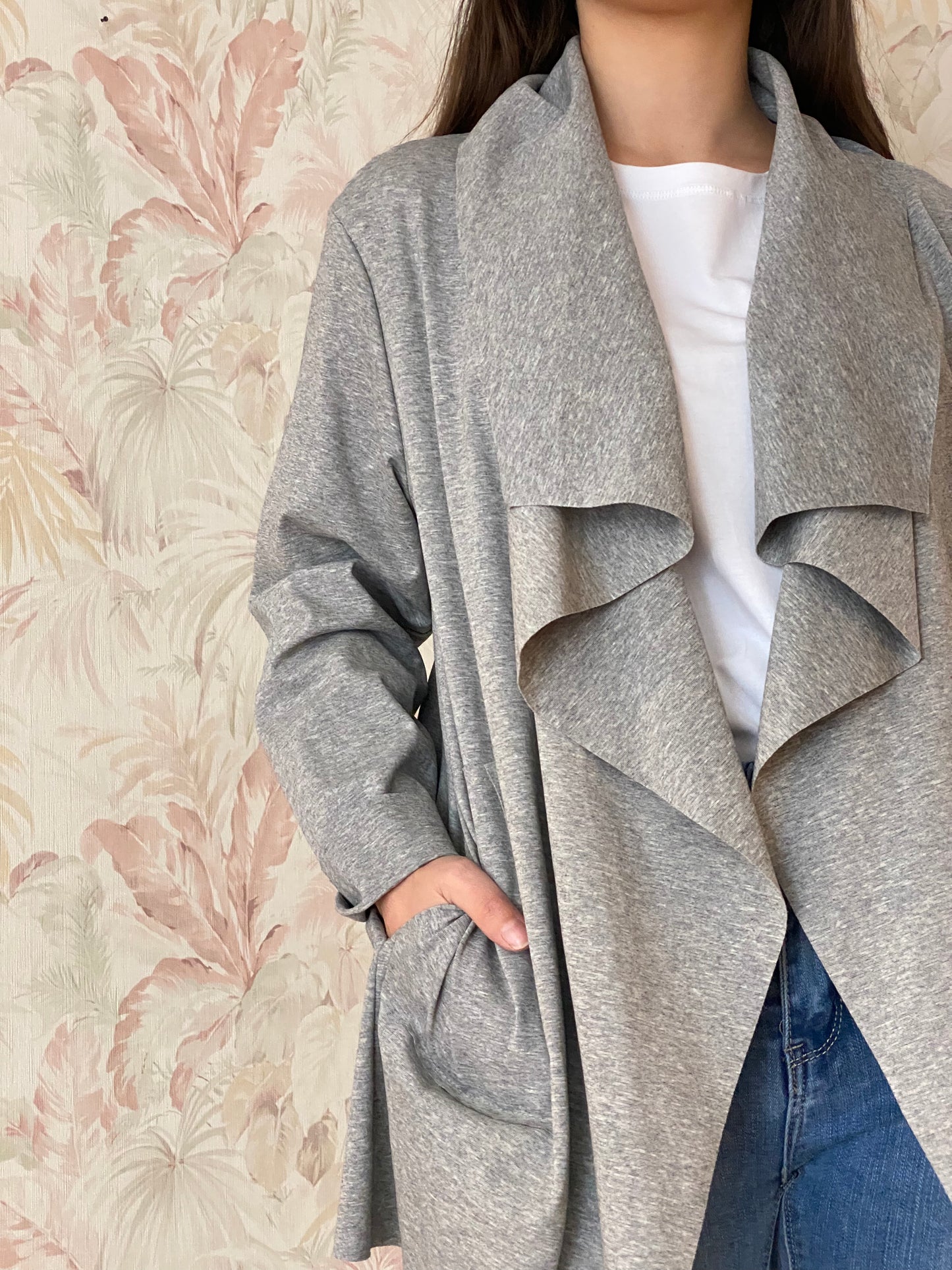 005 raw cut jacket - GRAY