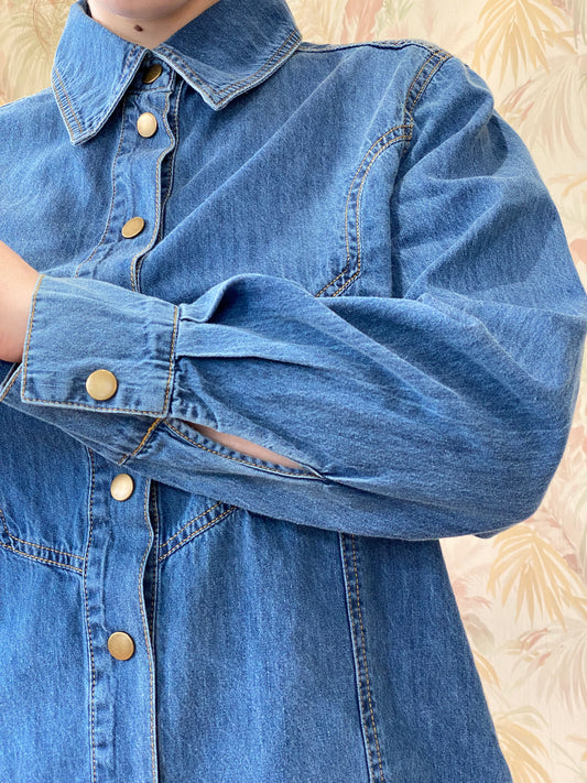 Camicia M006 jeans - BLUE
