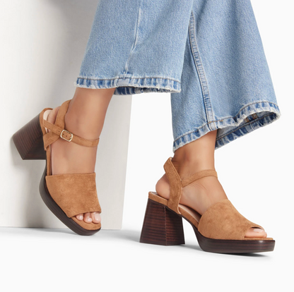 Scarpe SD2692 suade con tacco - CAMMELLO