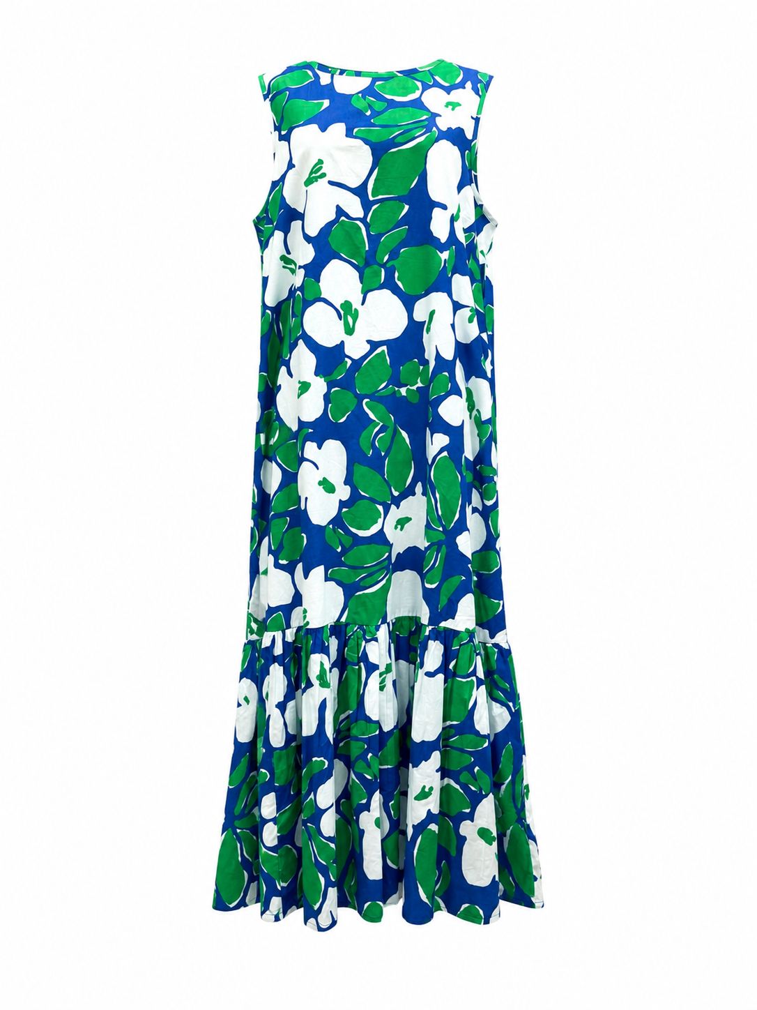 Abito floreale lungo - BLUE
