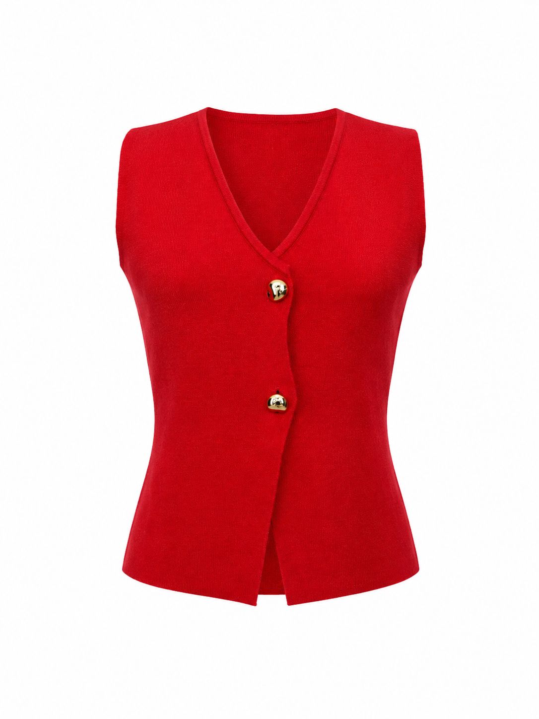 Gilet tinta unita - ROSSO