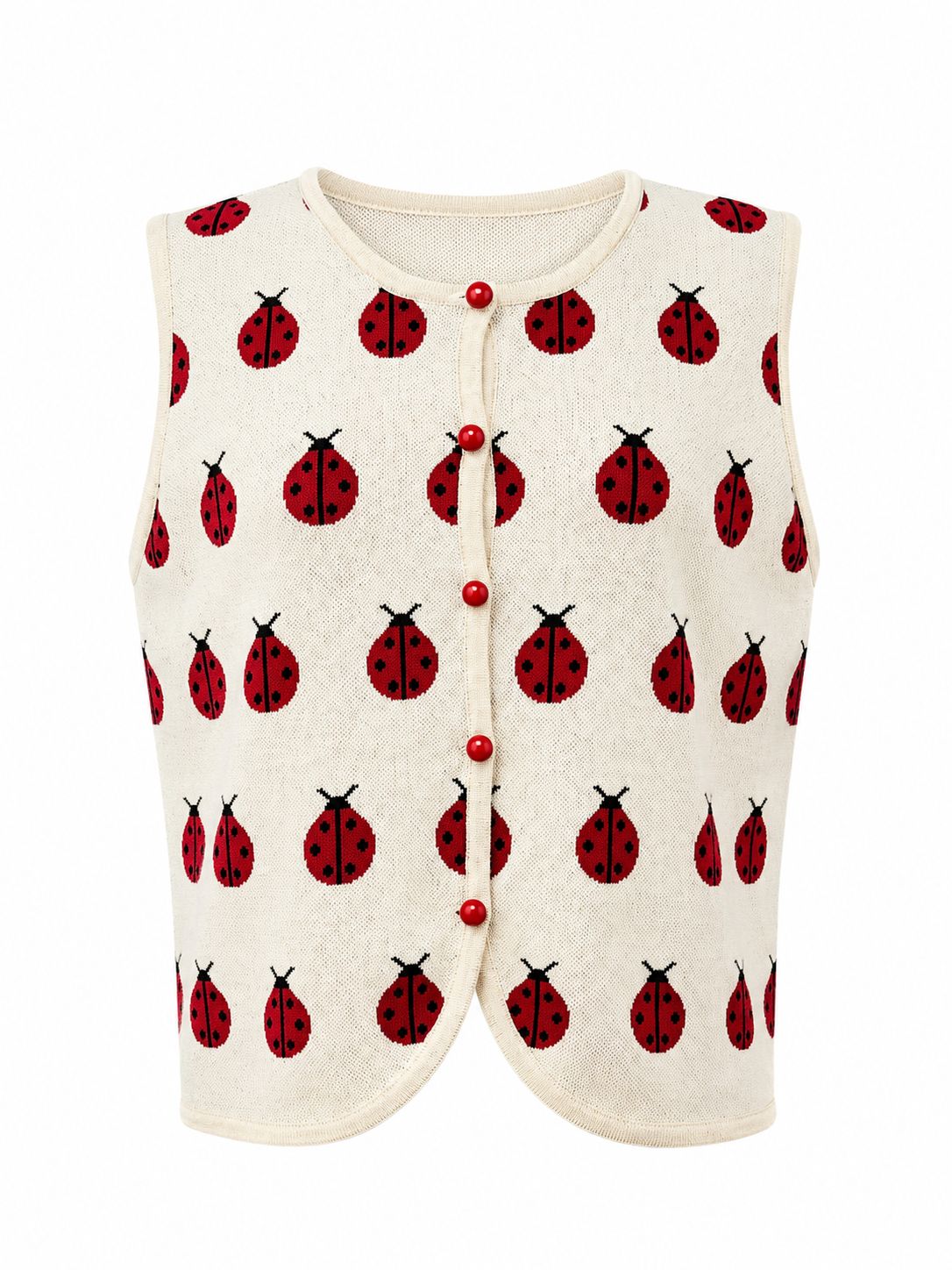 Gilet stampa coccinelle - PANNA