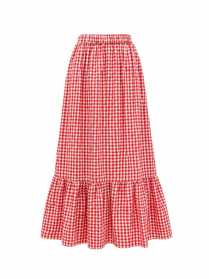Gonna a quadretti - ROSSO