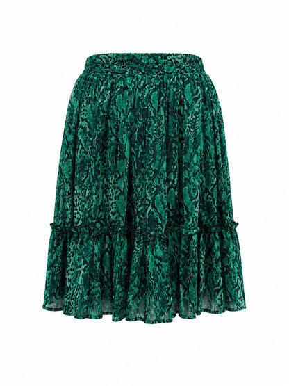 Gonna fantasia pitonato - VERDE