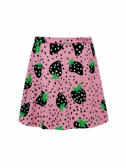 Gonna fantasia fragole - ROSA
