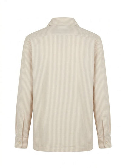 Camicia a righe - BEIGE