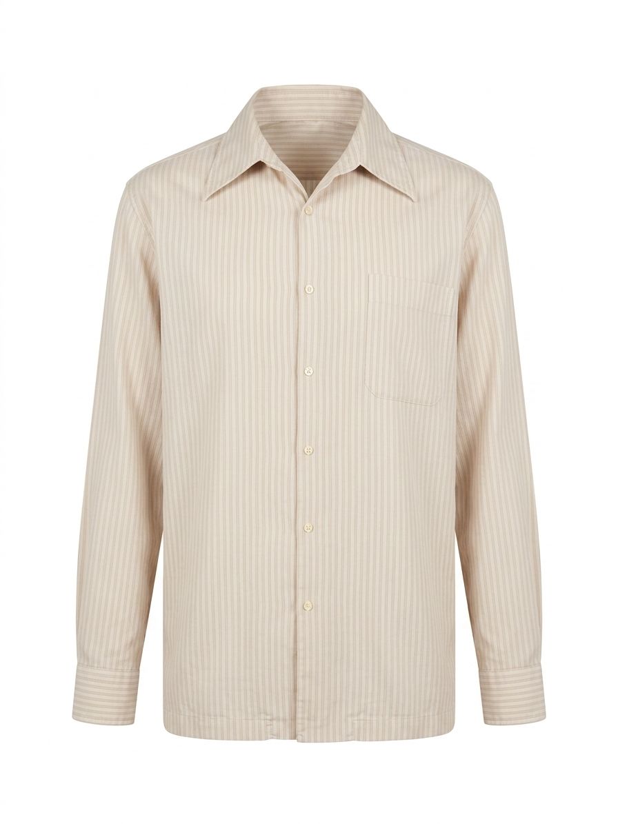 Camicia a righe - BEIGE
