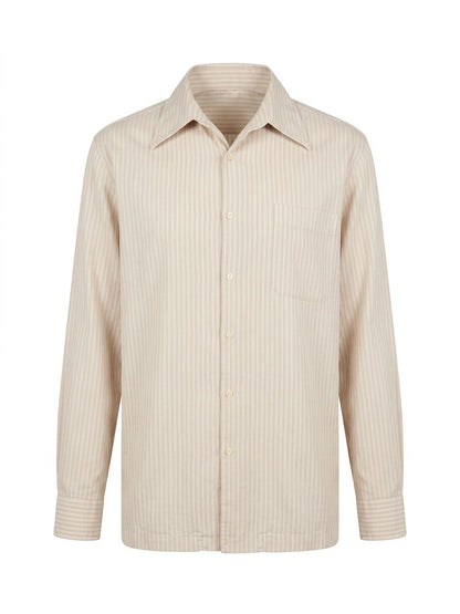 Camicia a righe - BEIGE