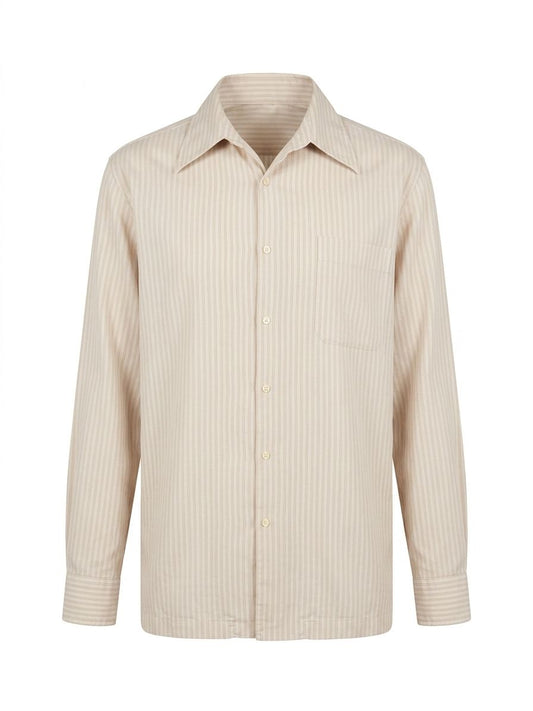 Camicia a righe - BEIGE