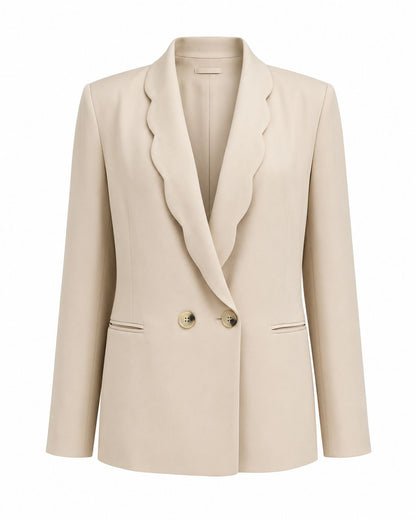 Giacca con colletto nuvola - BEIGE