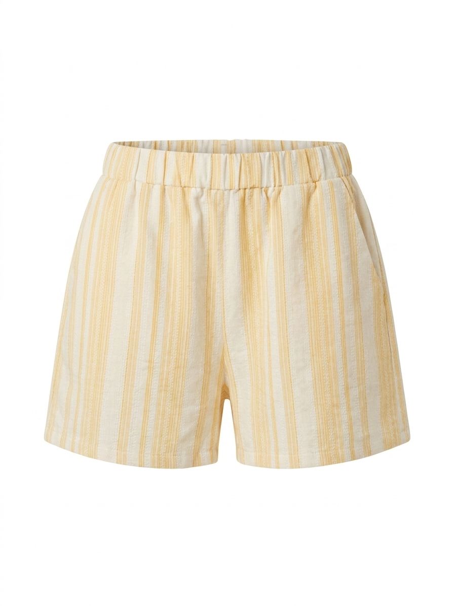Shorts rigati - ARANCIO